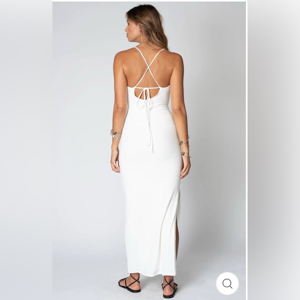 NWT Stillwater, Wide Rib Jules Cut Out Dress, White, Size Small - Picture 2 of 6